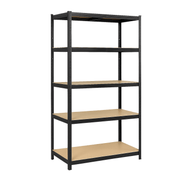 REGAŁ METALOWY - CZARNY - UDŹWIG 1000 KG - 180x90x30 CM