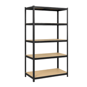 REGAŁ METALOWY - CZARNY - UDŹWIG 1325 KG - 180x90x40 CM