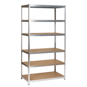 REGAŁ METALOWY - SREBRNY - UDŹWIG 1050 KG - 222x110x50 CM