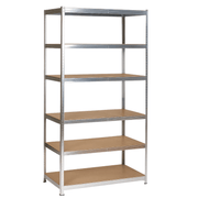REGAŁ METALOWY - SREBRNY - UDŹWIG 1320 KG - 225x90x40 CM