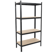 REGAŁ METALOWY - CZARNY - UDŹWIG 700 KG - 160x80x40 CM