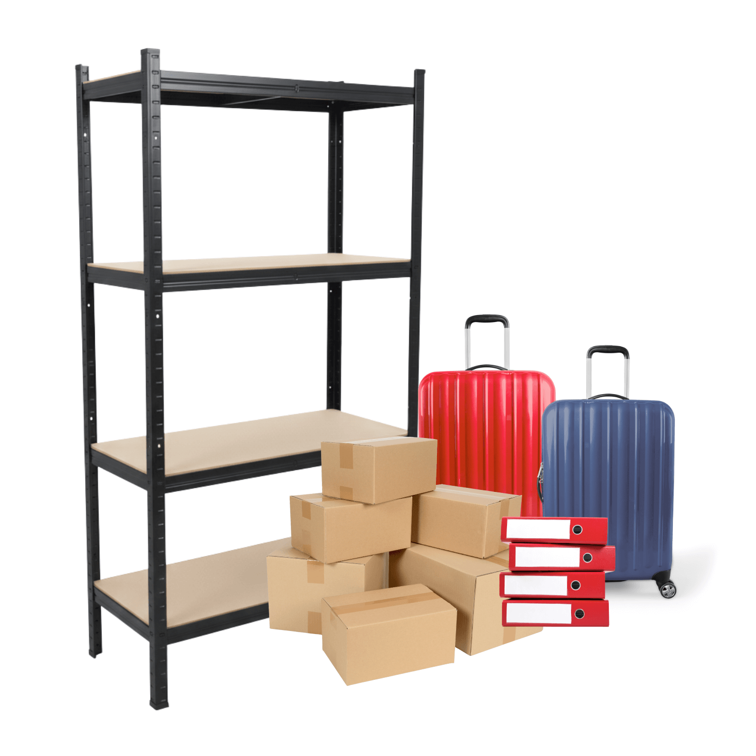 REGAŁ METALOWY - CZARNY - UDŹWIG 700 KG - 160x80x40 CM