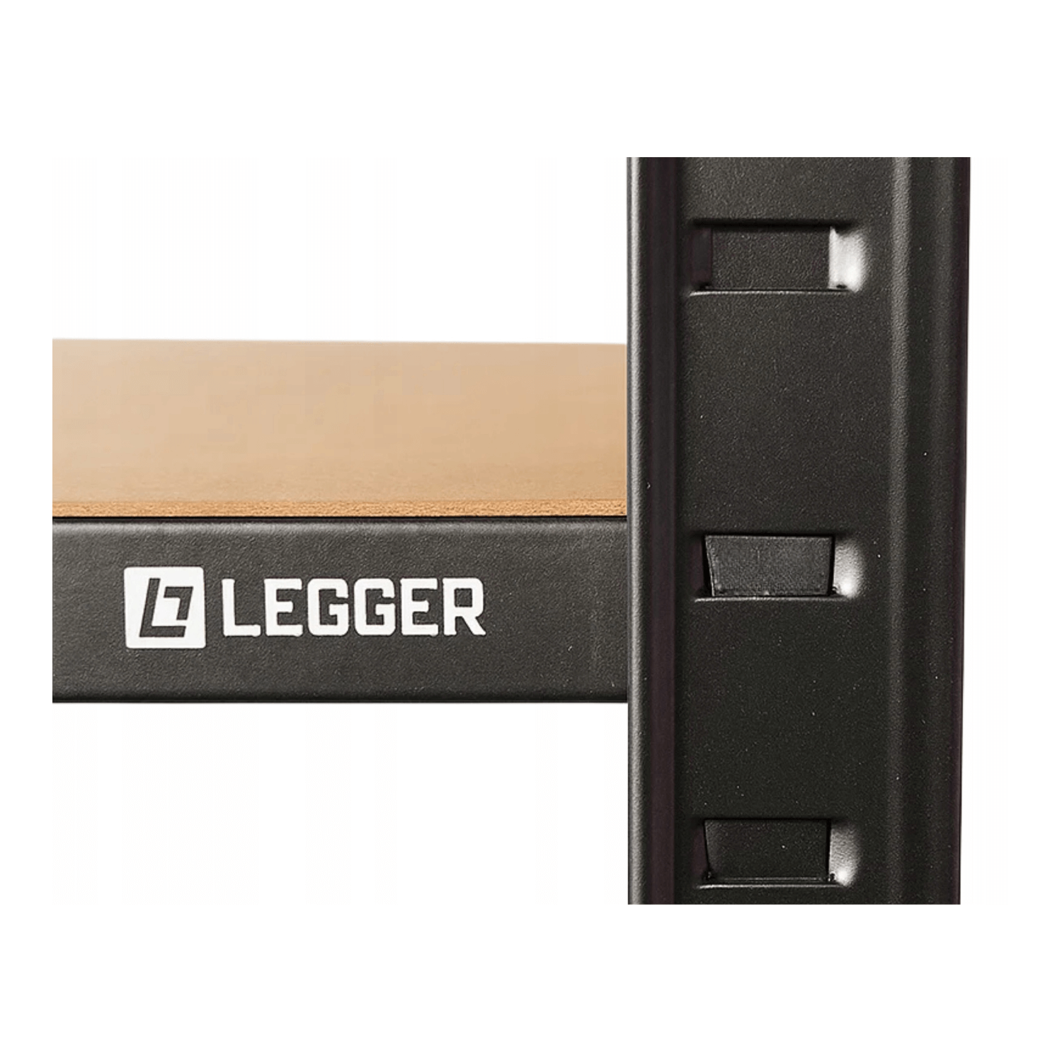 REGAŁ METALOWY - CZARNY - UDŹWIG 1050KG - 222x90x40CM